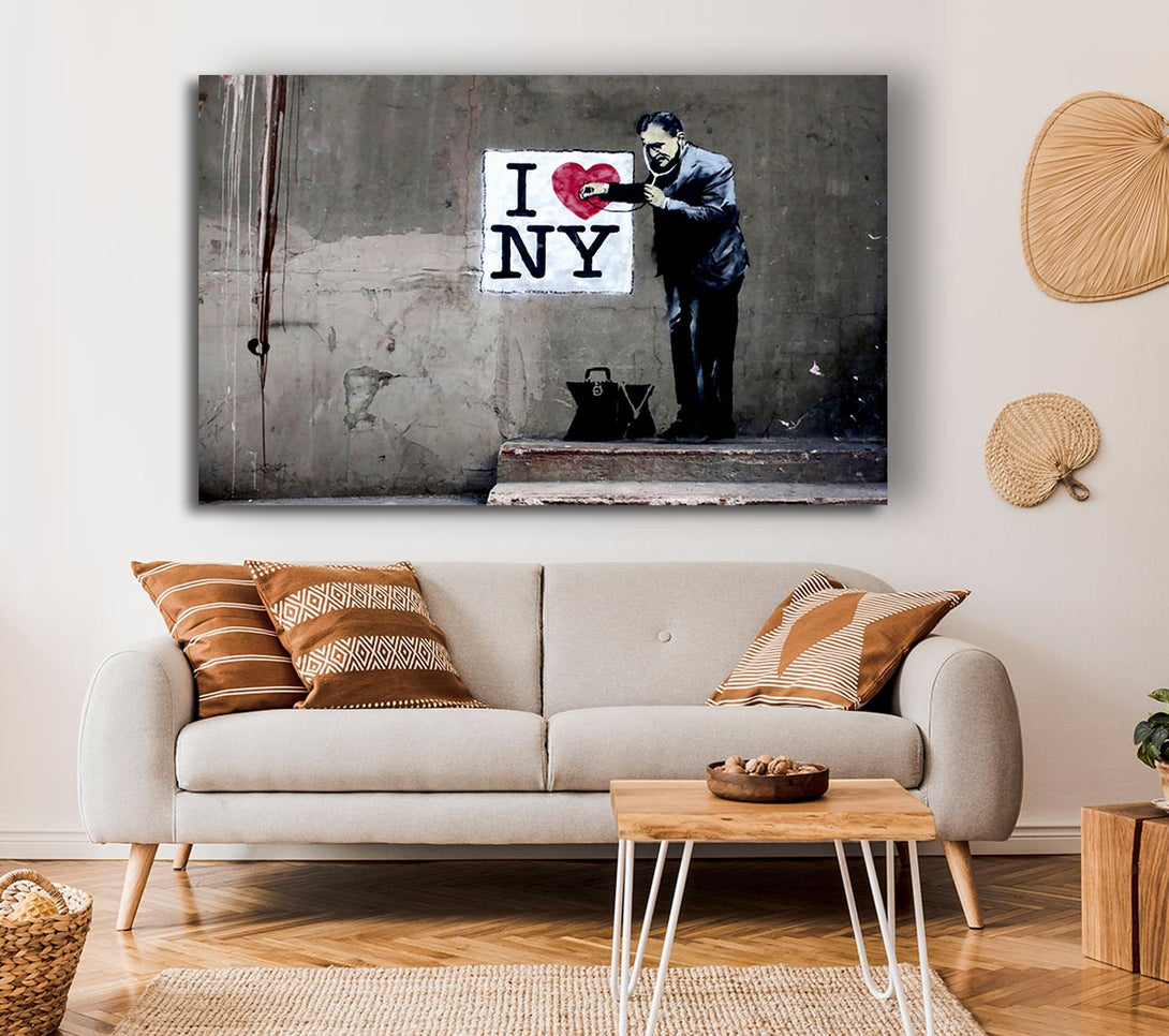 Picture of Heart Beat Of New York Canvas Print Wall Art