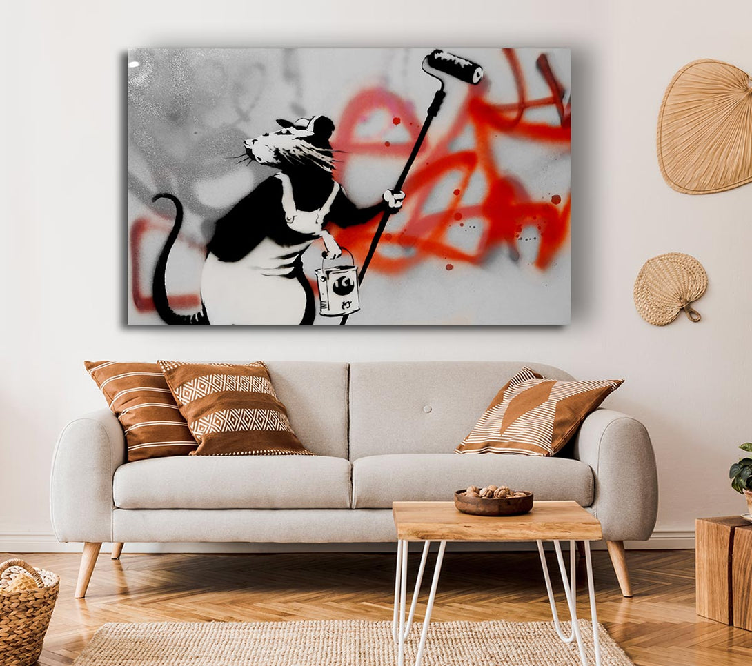 Picture of Graffiti Rat Removal Canvas Print Wall Art