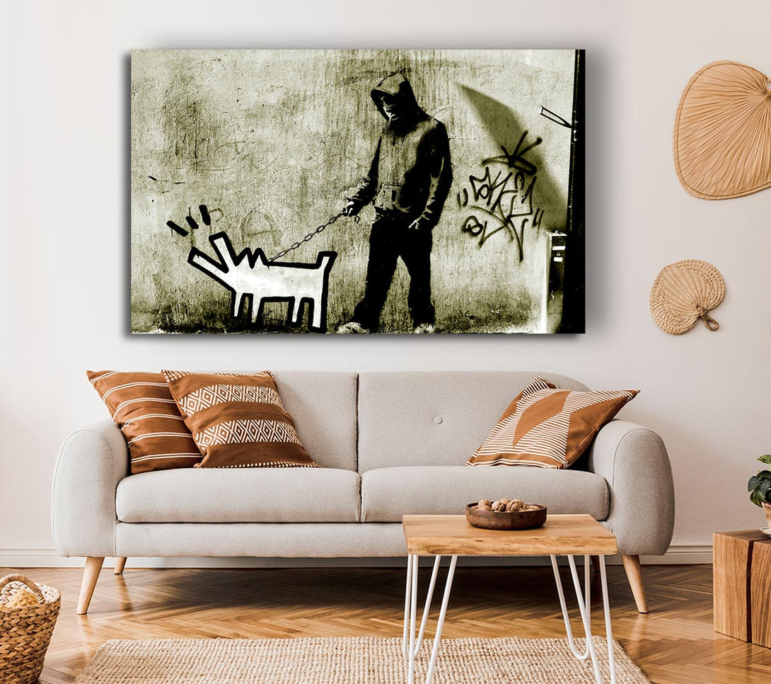 Picture of Haring Dog Canvas Print Wall Art