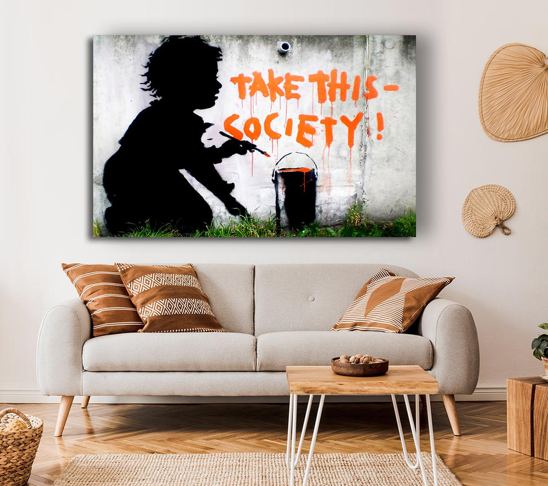 Picture of Take This Society Canvas Print Wall Art