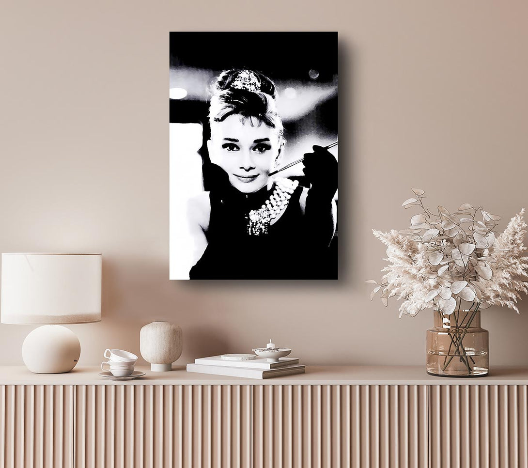 Picture of Audrey Hepburn Breakfast At Tiffanys Canvas Print Wall Art