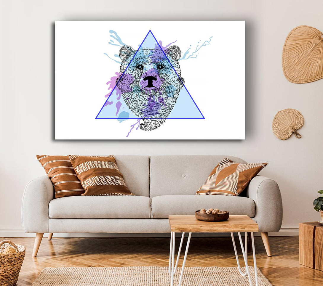 Picture of Bear Mustache Canvas Print Wall Art