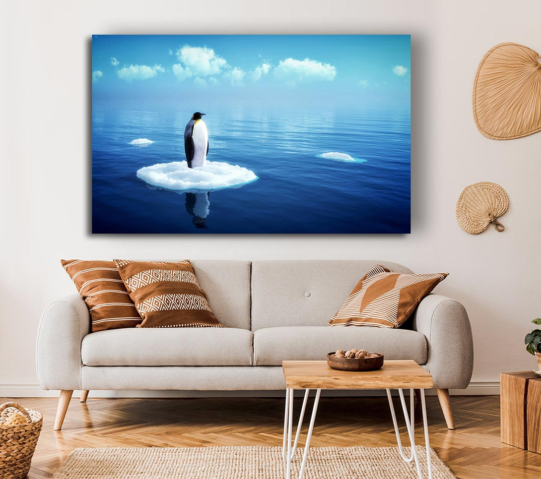 Picture of Penguin Drift Canvas Print Wall Art