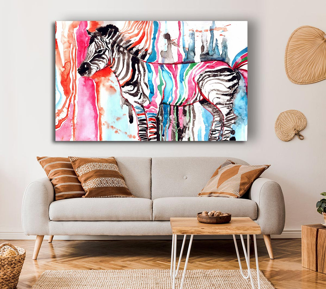 Picture of Funky Zebra Canvas Print Wall Art