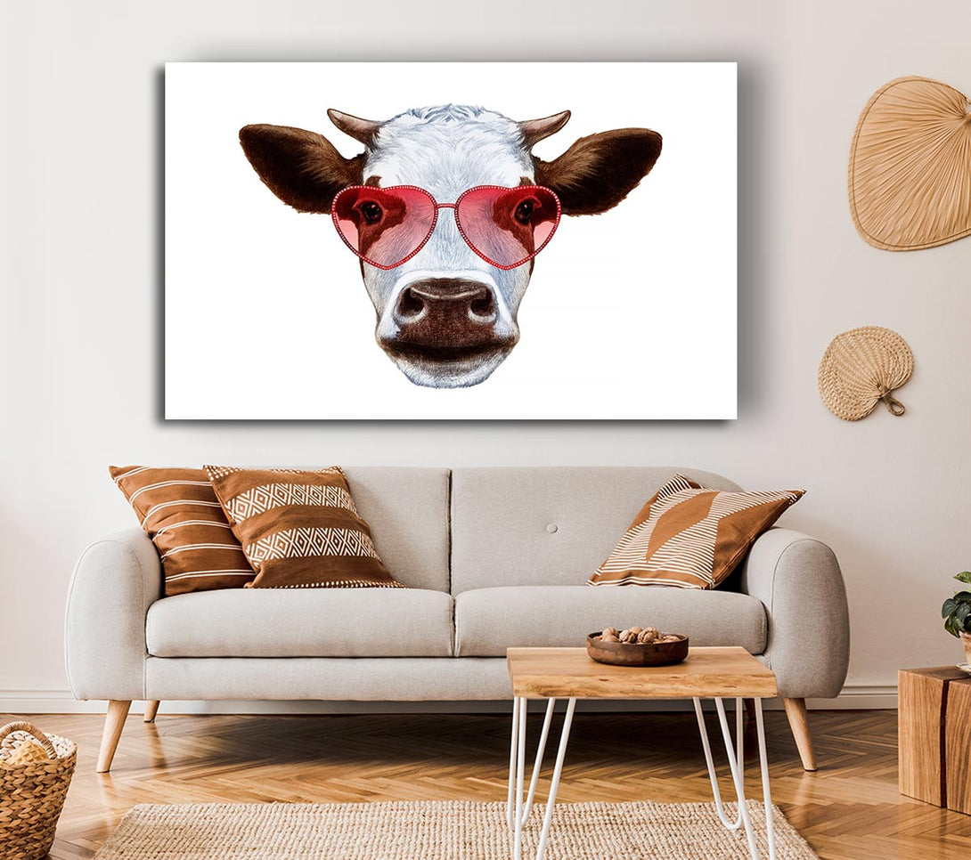 Picture of Love Cows Canvas Print Wall Art