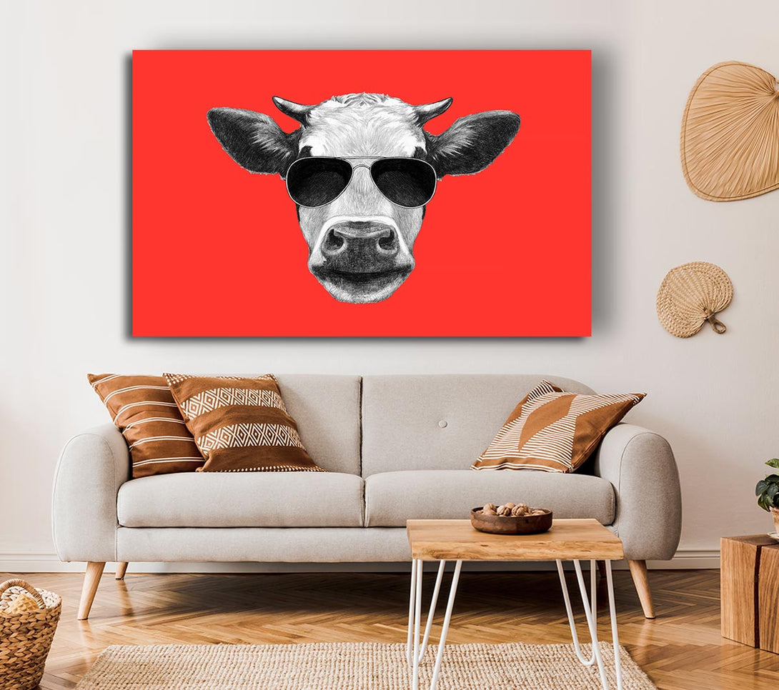 Picture of Mafia Cow Canvas Print Wall Art