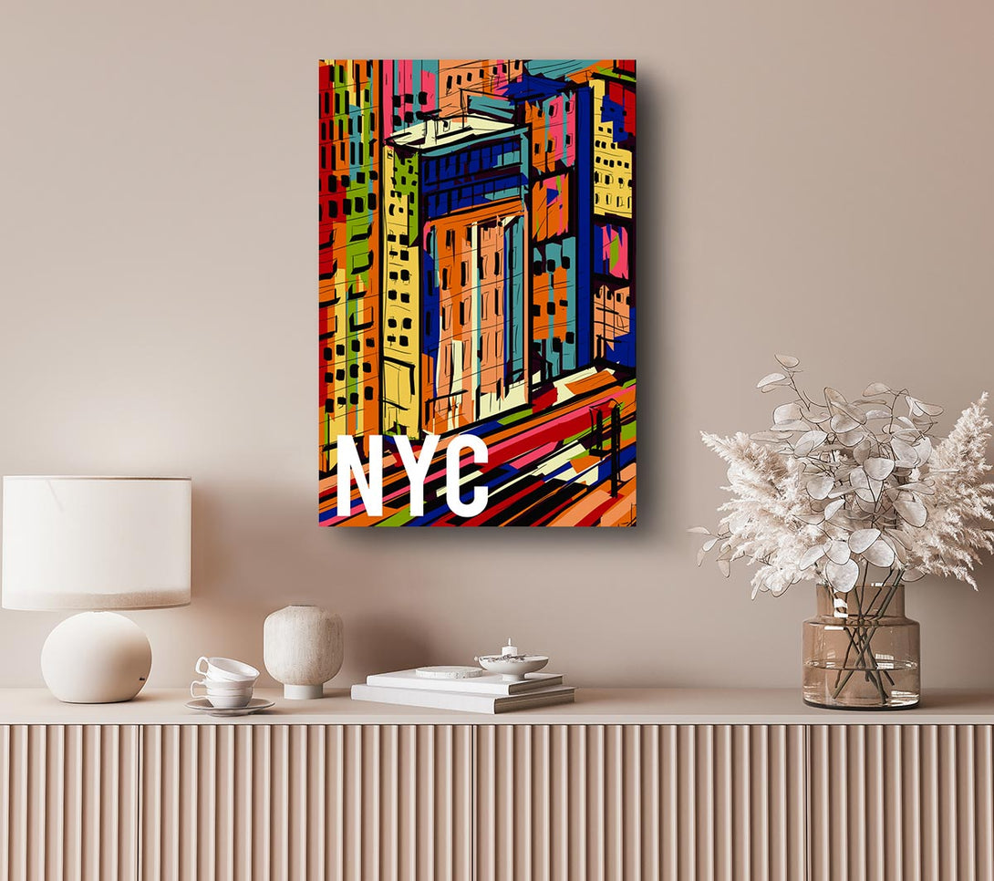 Picture of NYC Colourful City Canvas Print Wall Art