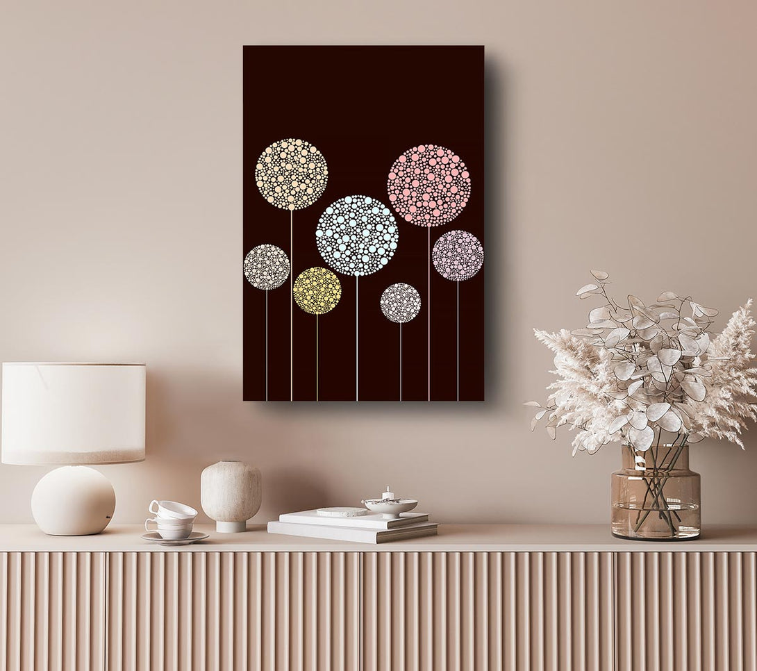 Picture of Pastel Flowers Canvas Print Wall Art