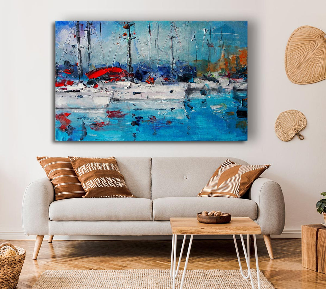 Picture of In The Harbour Canvas Print Wall Art