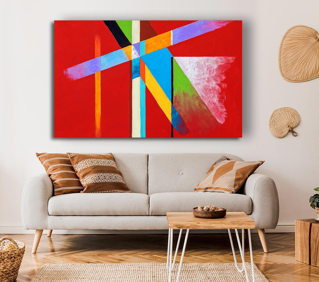 Picture of Coloured Lines Canvas Print Wall Art