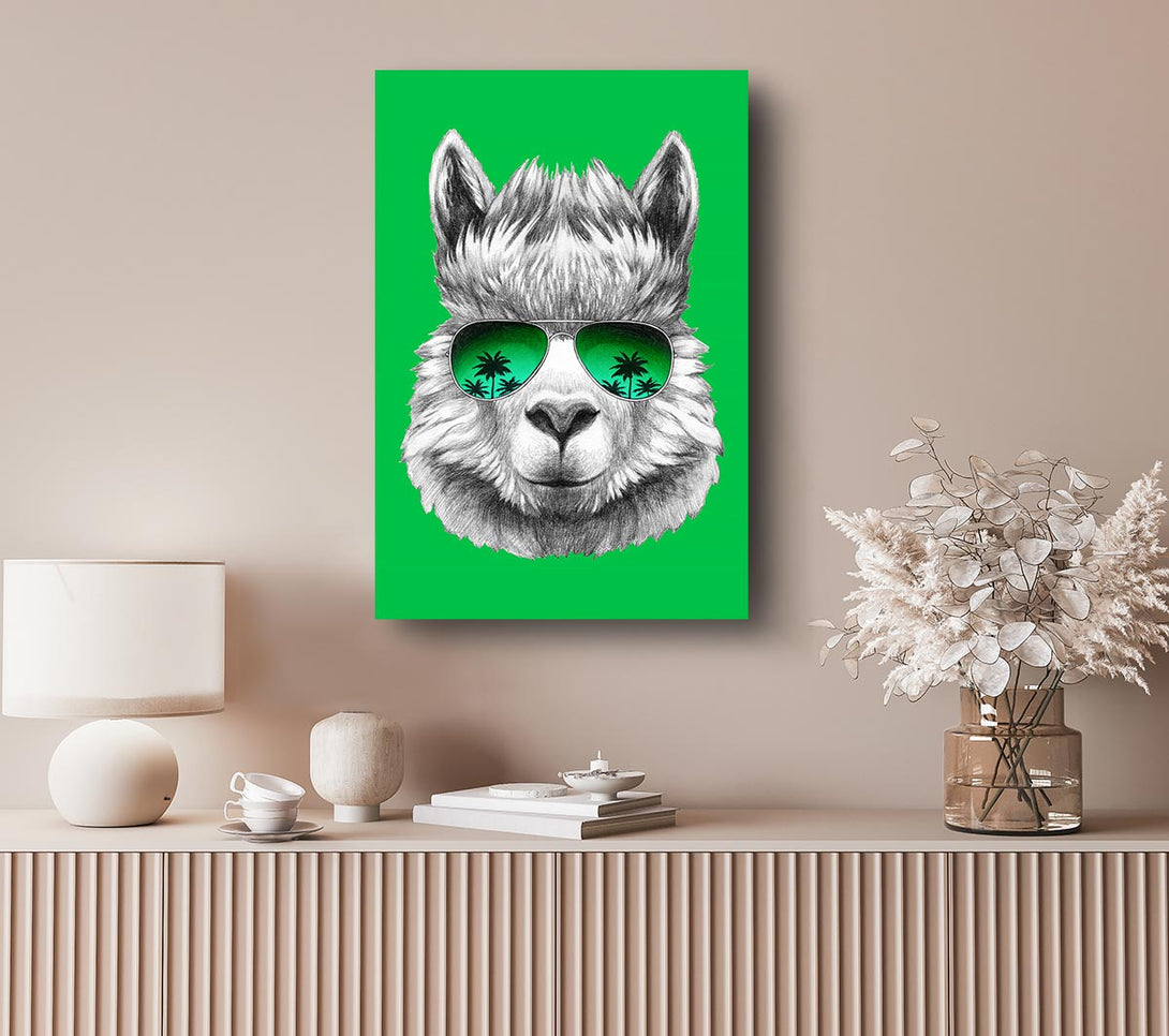 Picture of Llama Cool Canvas Print Wall Art