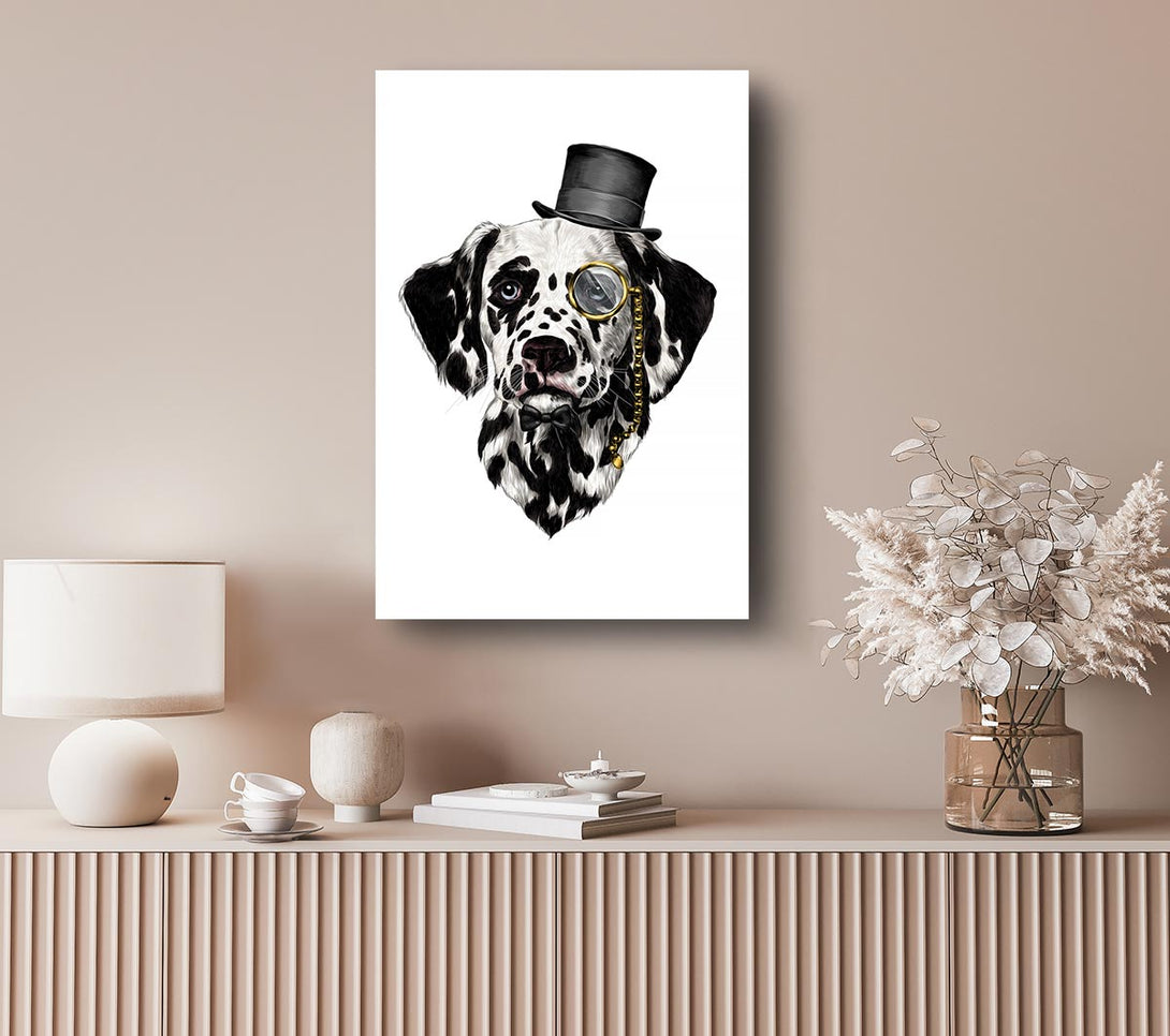 Picture of Clever Dalmation Dog Canvas Print Wall Art