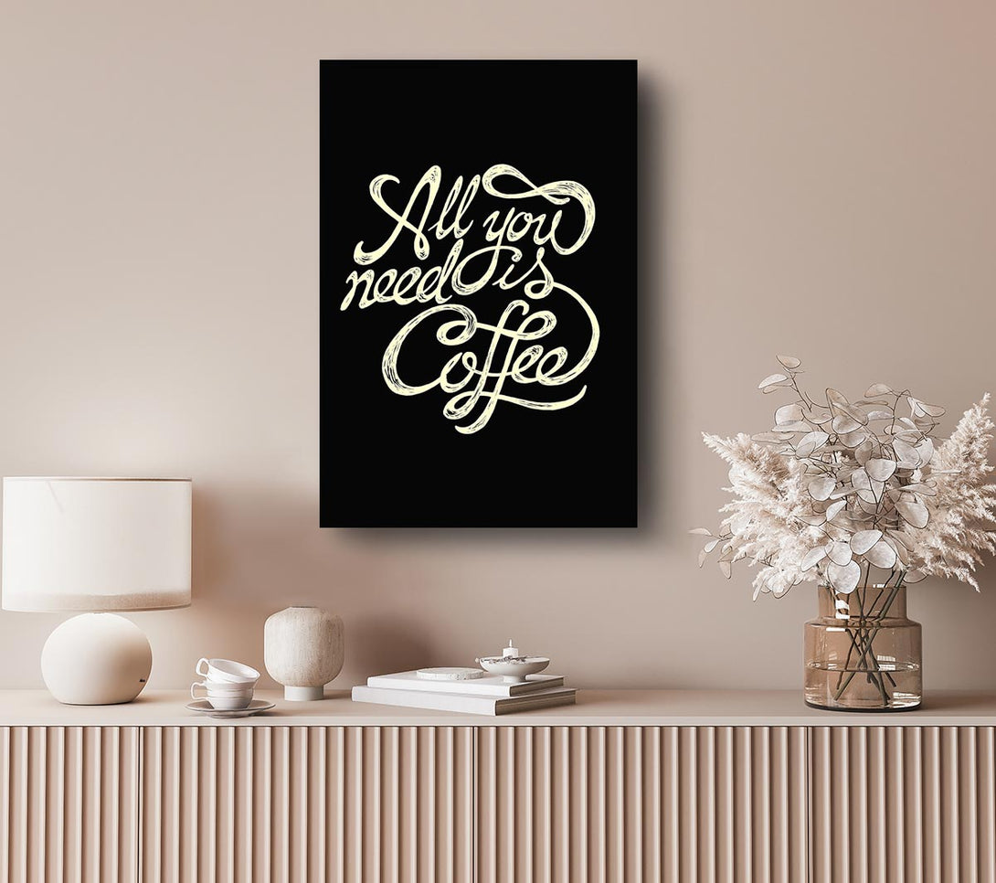 Picture of All You Need Is Coffee Canvas Print Wall Art