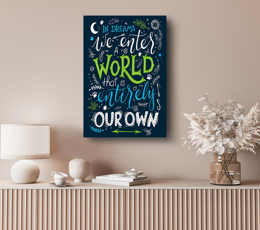 Picture of In Dreams We Enter A World Canvas Print Wall Art