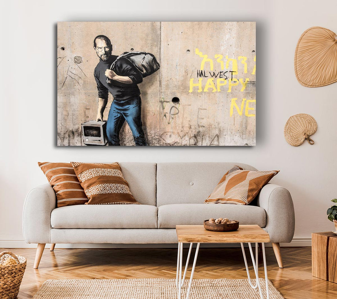 Picture of Steve Jobs imac Canvas Print Wall Art