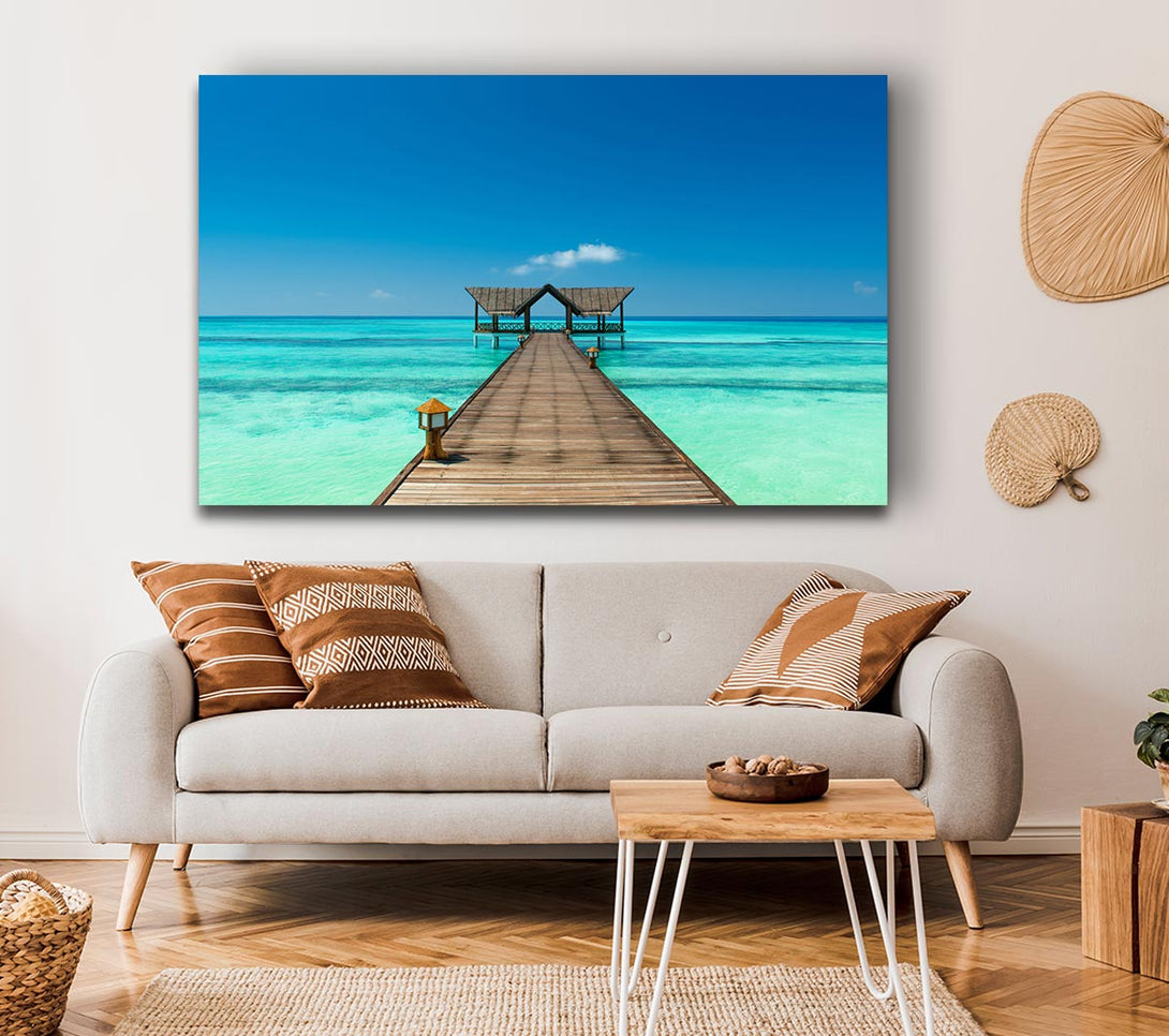 Picture of The bridge to the sea Canvas Print Wall Art