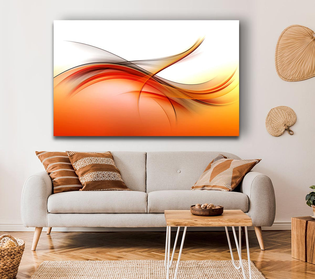 Picture of Fire abstract swirls Canvas Print Wall Art