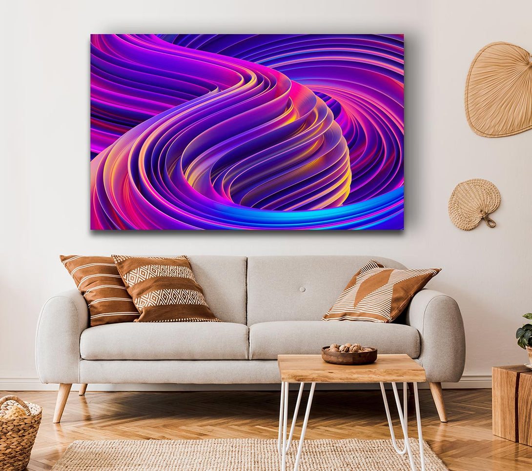 Picture of Purple and blue swirl Canvas Print Wall Art