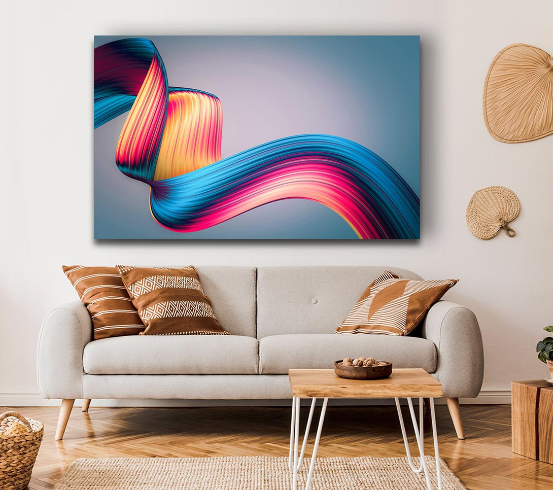 Picture of Ribbon of colour and light Canvas Print Wall Art