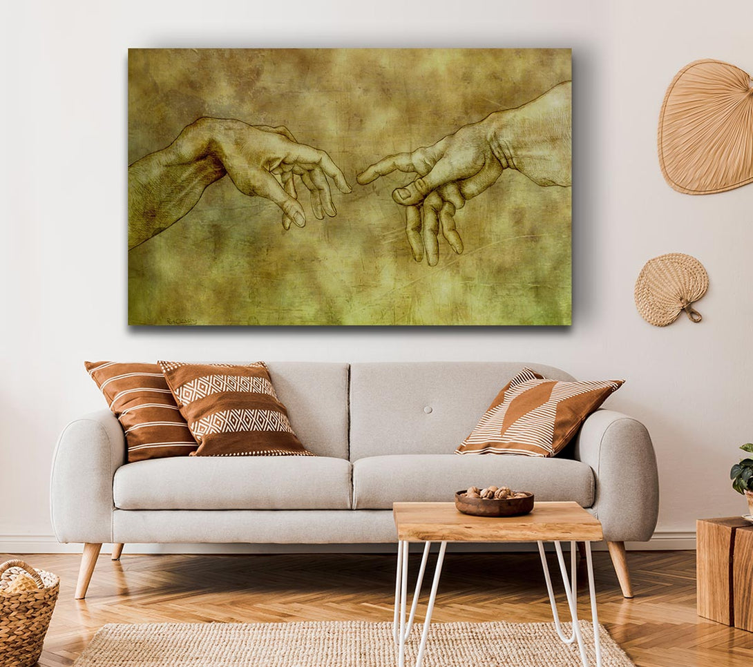 Picture of Hands of power meeting Canvas Print Wall Art