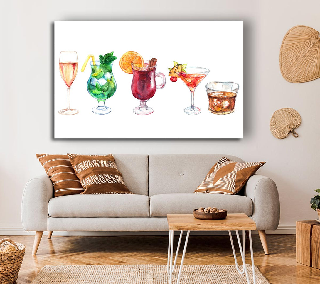 Picture of Cocktails Of Summer Canvas Print Wall Art