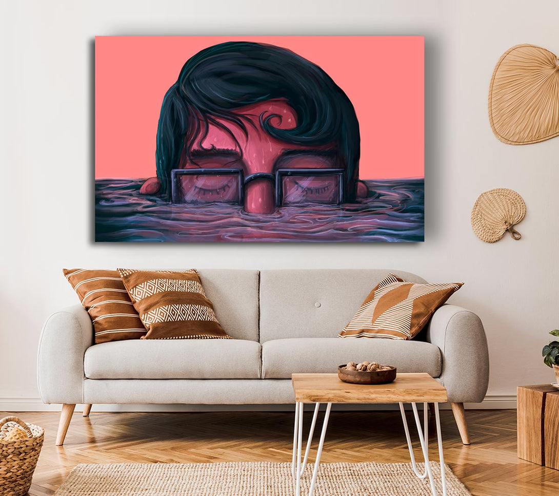 Picture of Submersing In The Ocean Canvas Print Wall Art