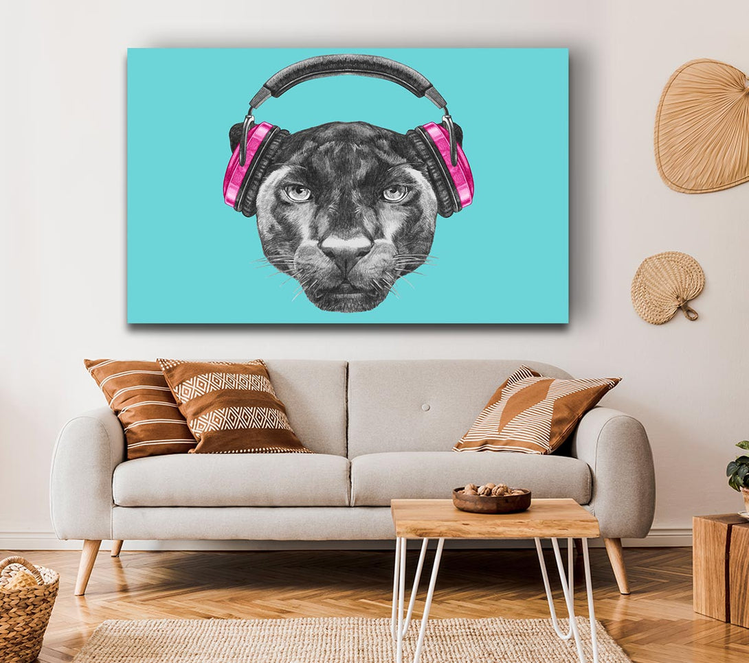 Picture of Headphone Jaguar Dj Canvas Print Wall Art