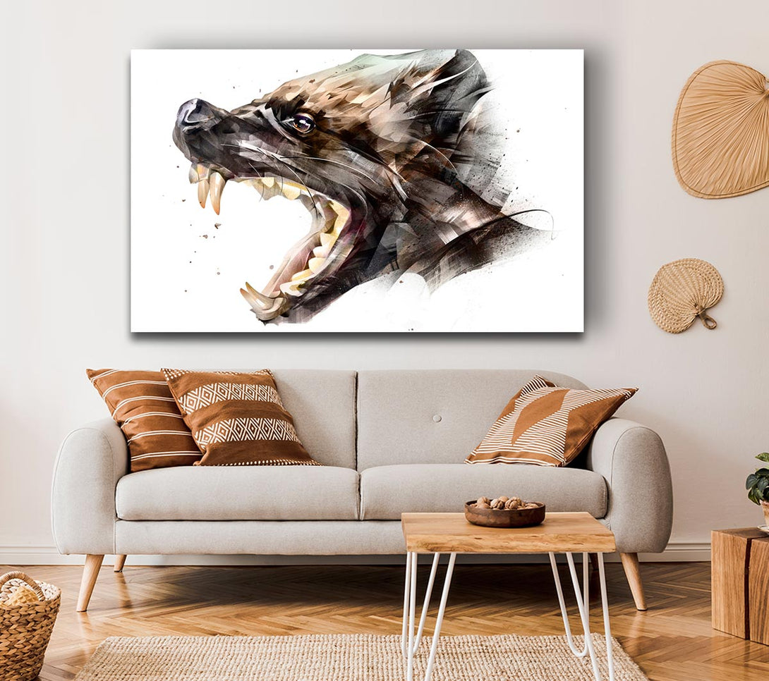 Picture of Hyena Head Canvas Print Wall Art