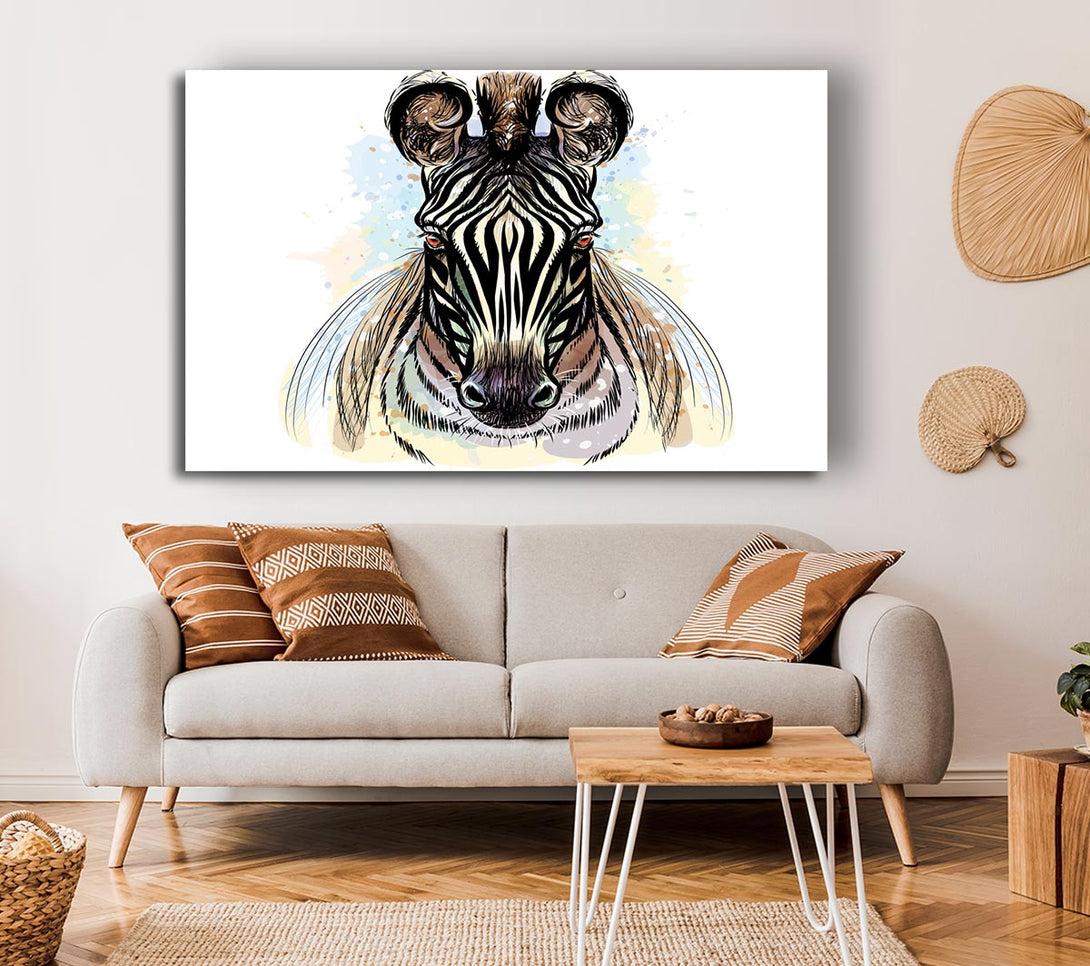 Picture of Stunning Zebra Head Canvas Print Wall Art