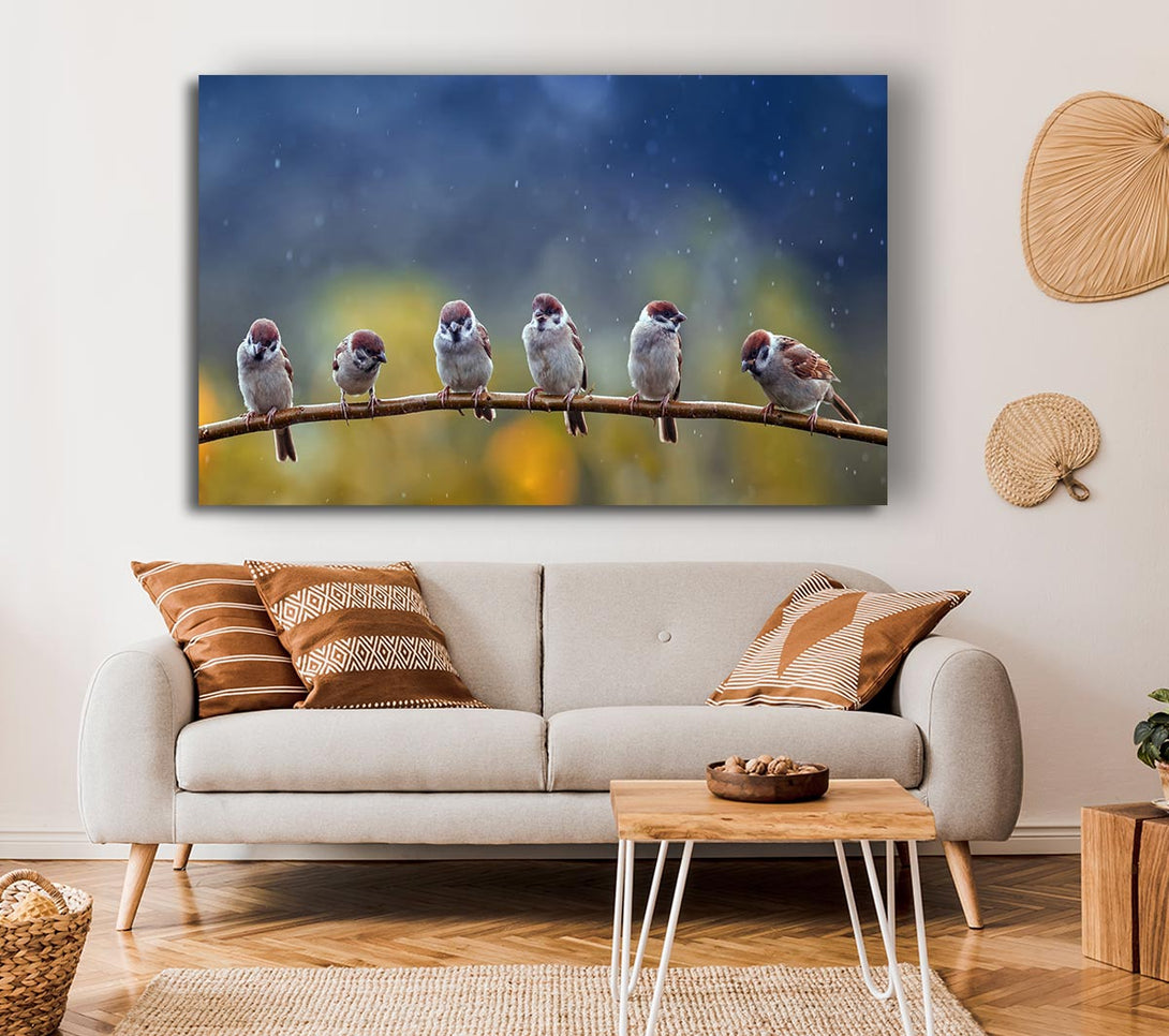 Picture of The Tits On A Branch Canvas Print Wall Art