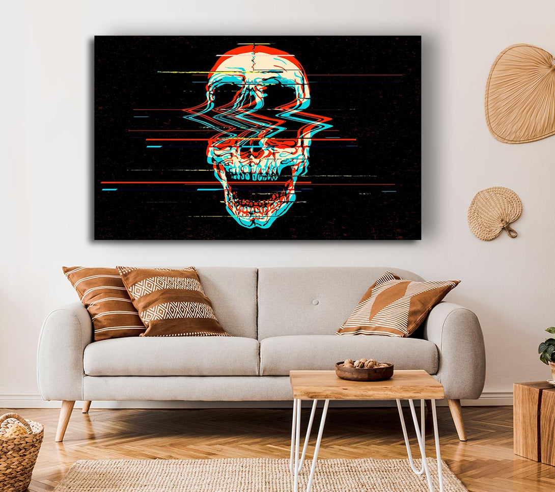 Picture of The Fuzzy Skull Canvas Print Wall Art