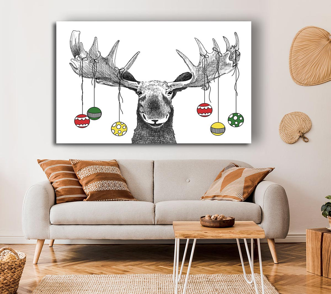 Picture of The Moosey Christmas Canvas Print Wall Art