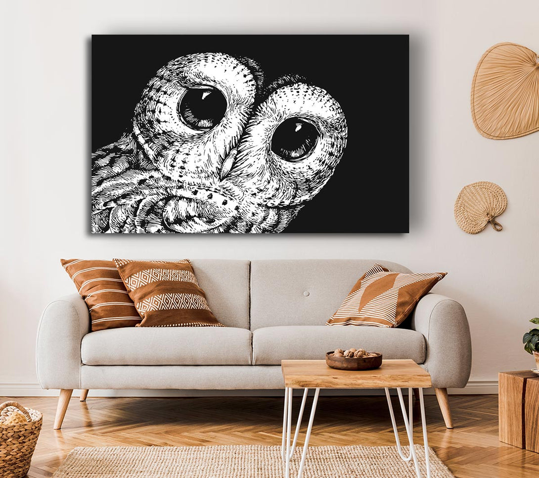 Picture of The Big Eyed Owl Canvas Print Wall Art