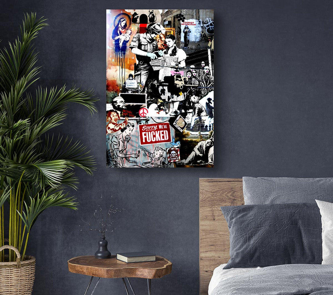 Picture of Banksy Collage 2 Canvas Print Wall Art