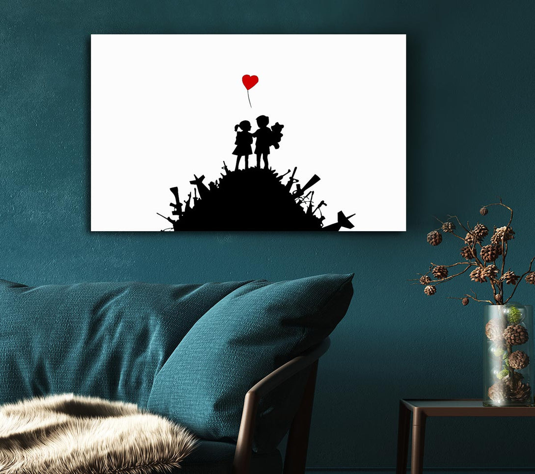 Picture of Childs Love War Canvas Print Wall Art