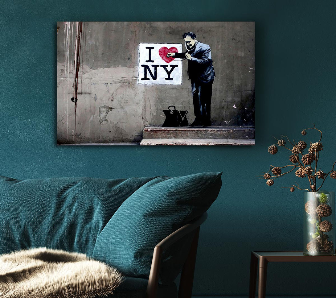 Picture of Heart Beat Of New York Canvas Print Wall Art