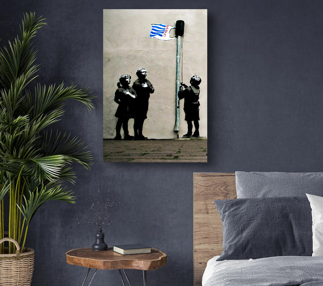 Picture of Homage To The Tesco Flag Canvas Print Wall Art