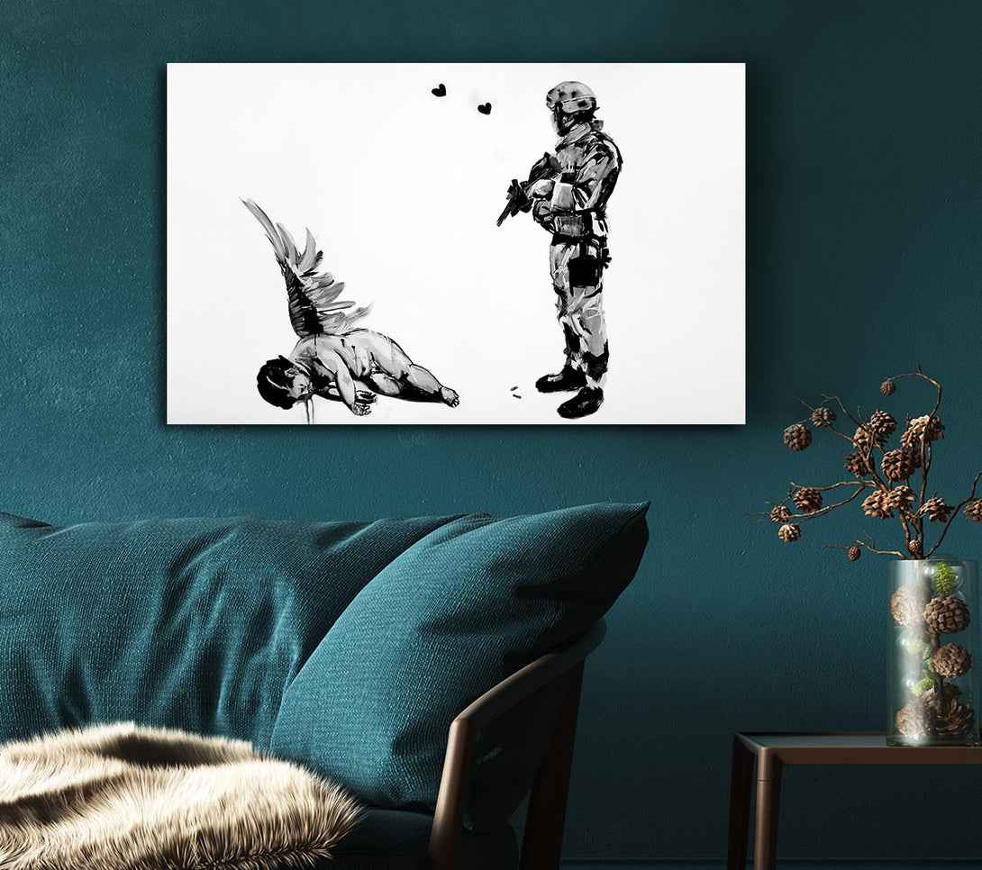 Picture of Who Killed Cupid Canvas Print Wall Art