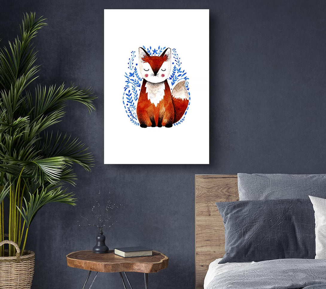 Picture of Sleeping Fox Canvas Print Wall Art