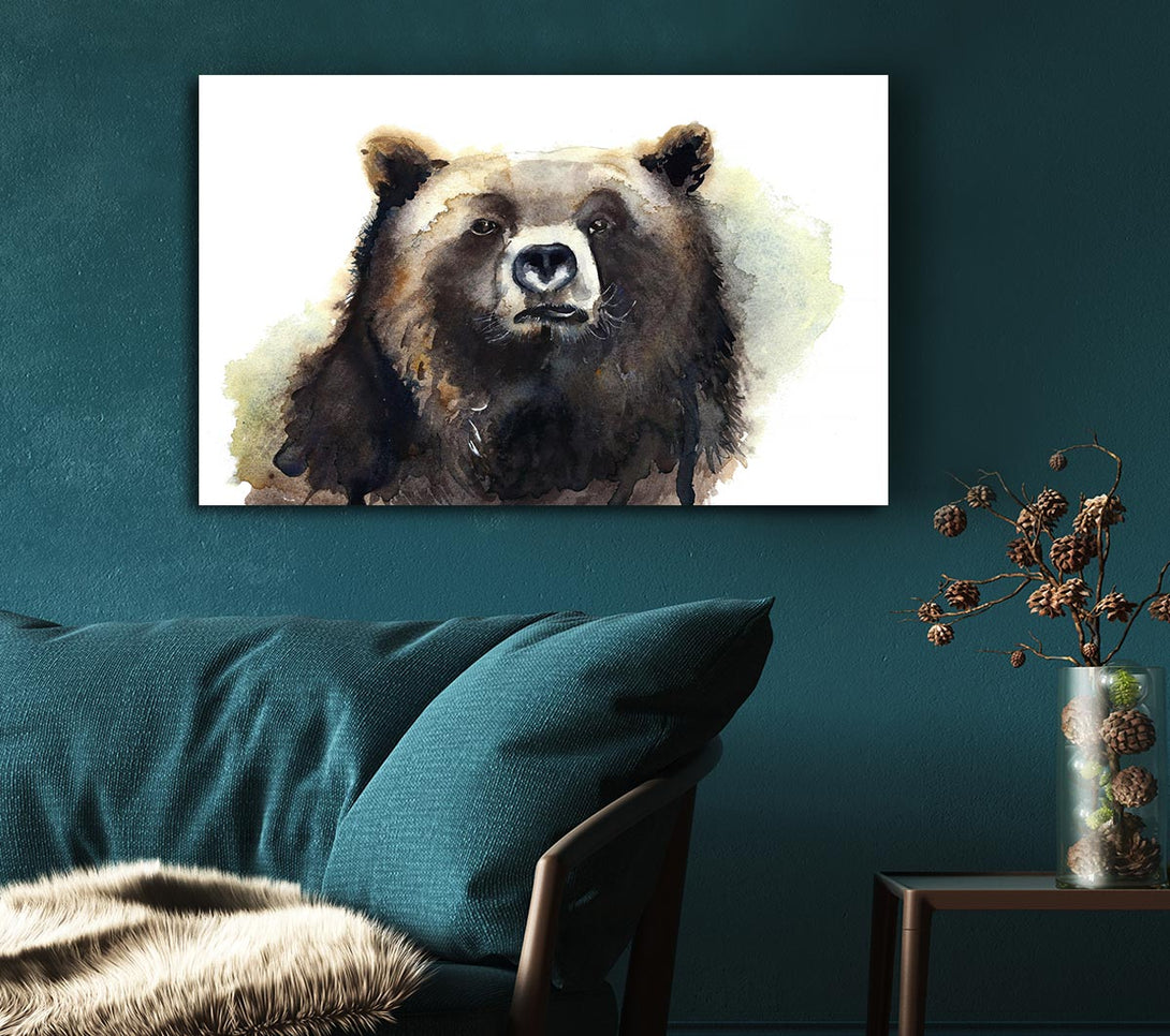 Picture of Grumpy Bear Canvas Print Wall Art