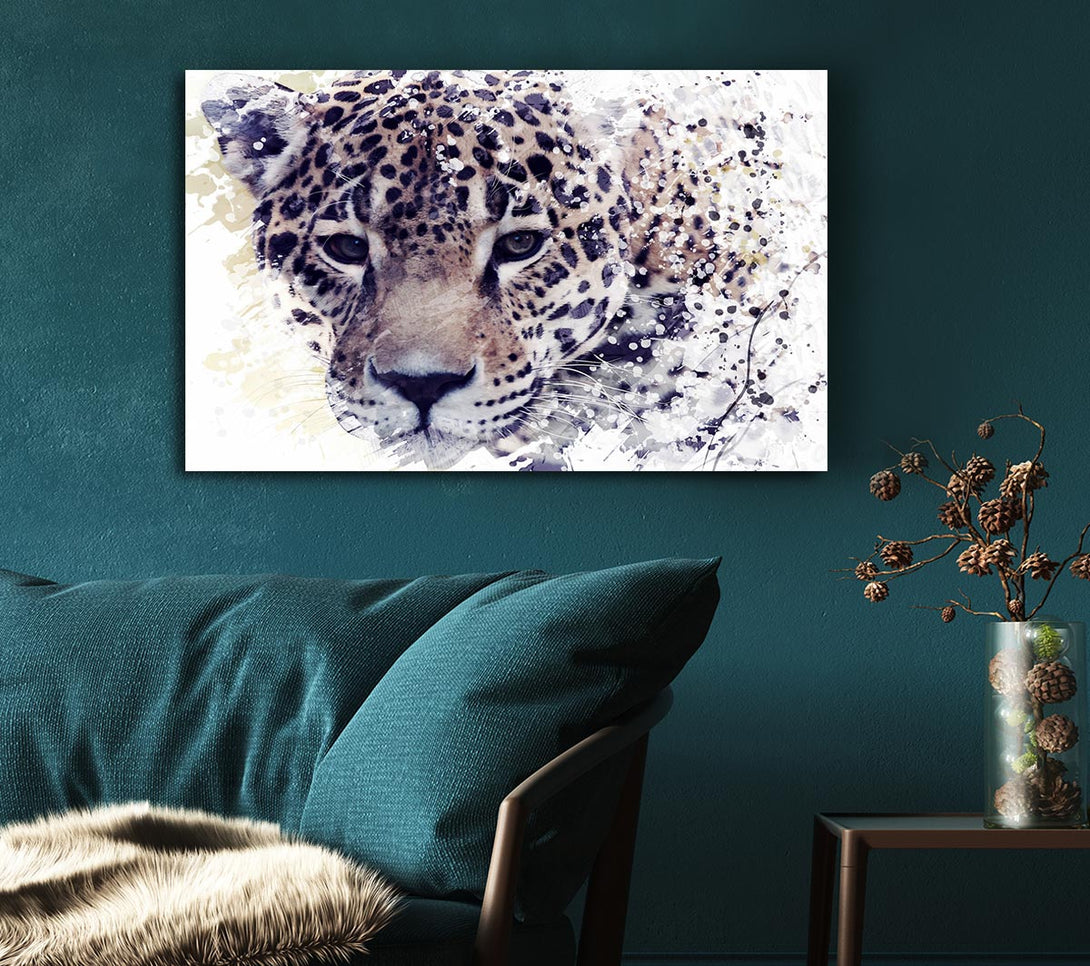 Picture of Leopard Splash Canvas Print Wall Art