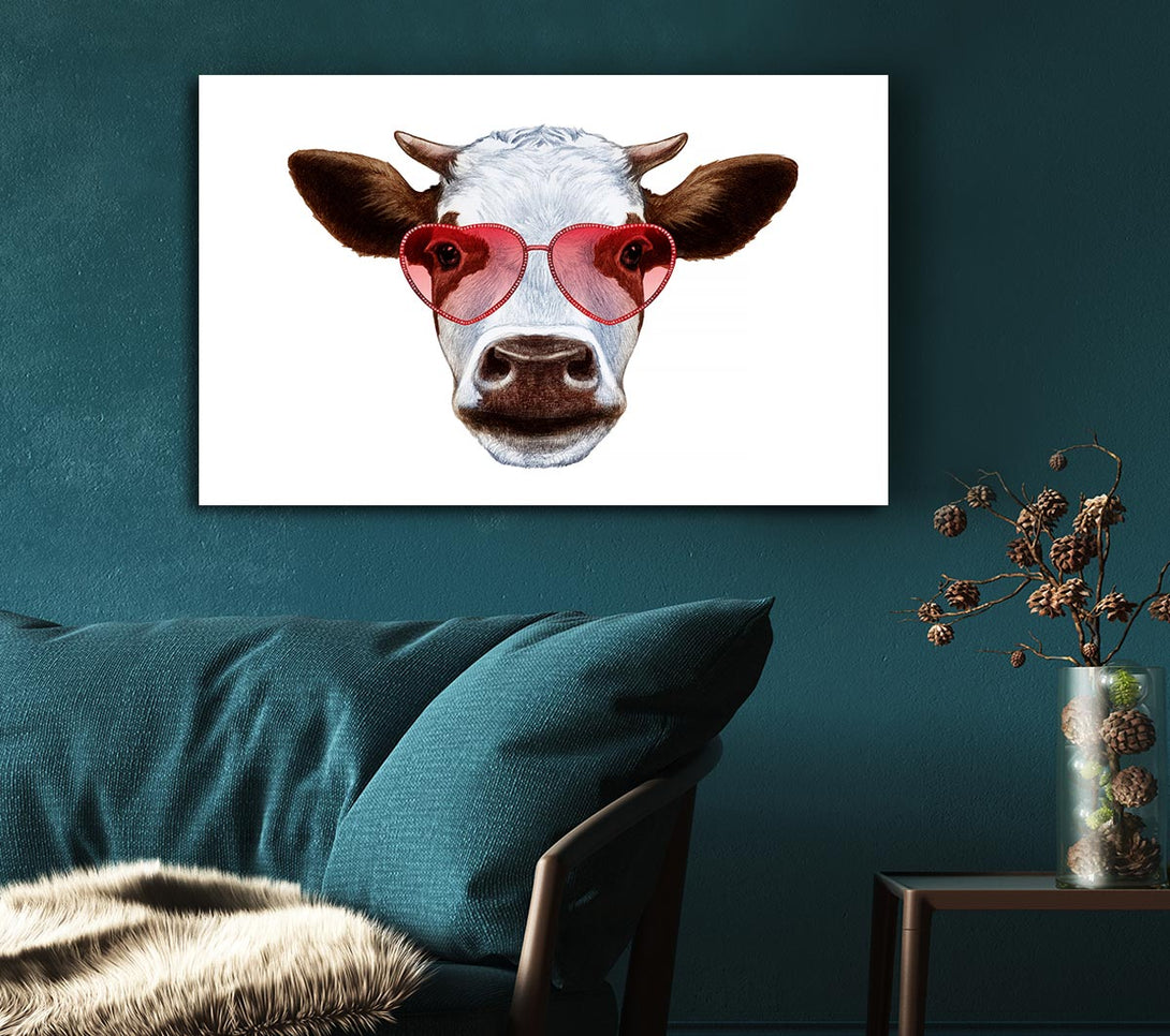 Picture of Love Cows Canvas Print Wall Art