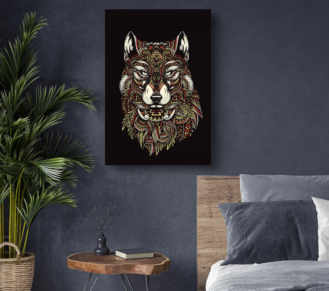 Picture of Indian Wolf Canvas Print Wall Art