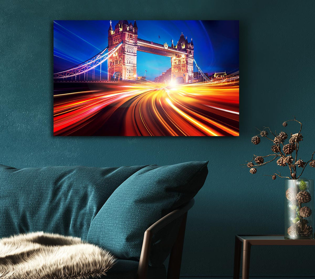 Picture of Tower Bridge Speed Of Light 2 Canvas Print Wall Art