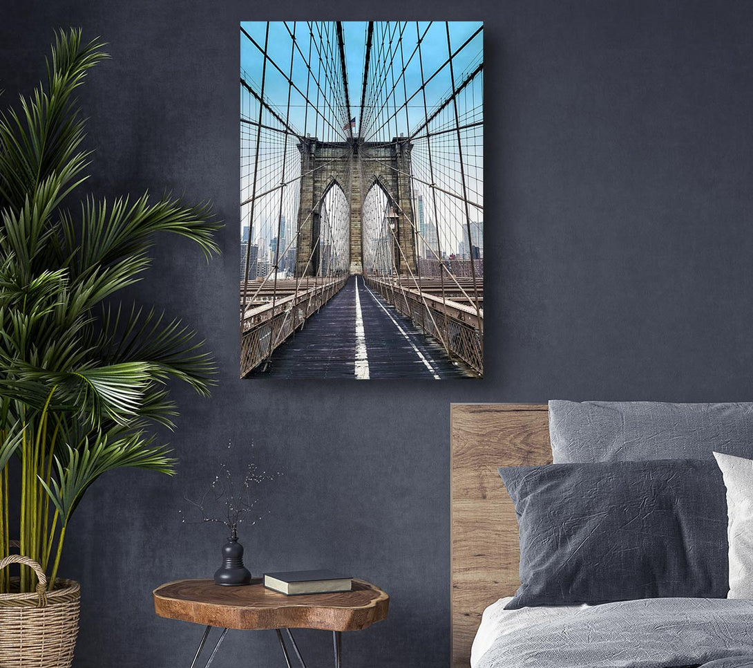 Picture of Structure Of Brooklyn Bridge 1 Canvas Print Wall Art