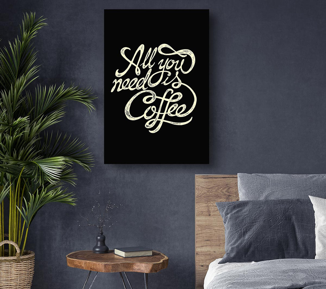 Picture of All You Need Is Coffee Canvas Print Wall Art