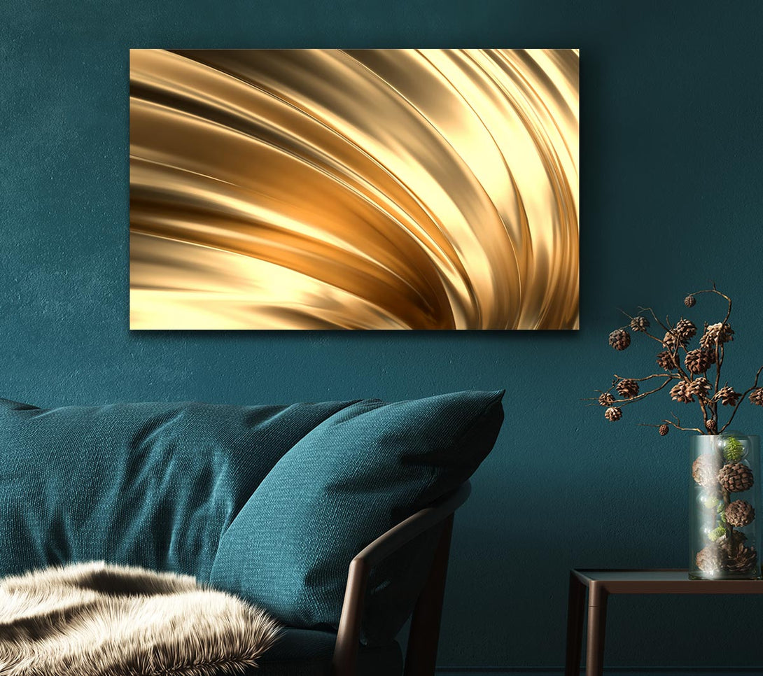 Picture of Gold textured fabric Canvas Print Wall Art