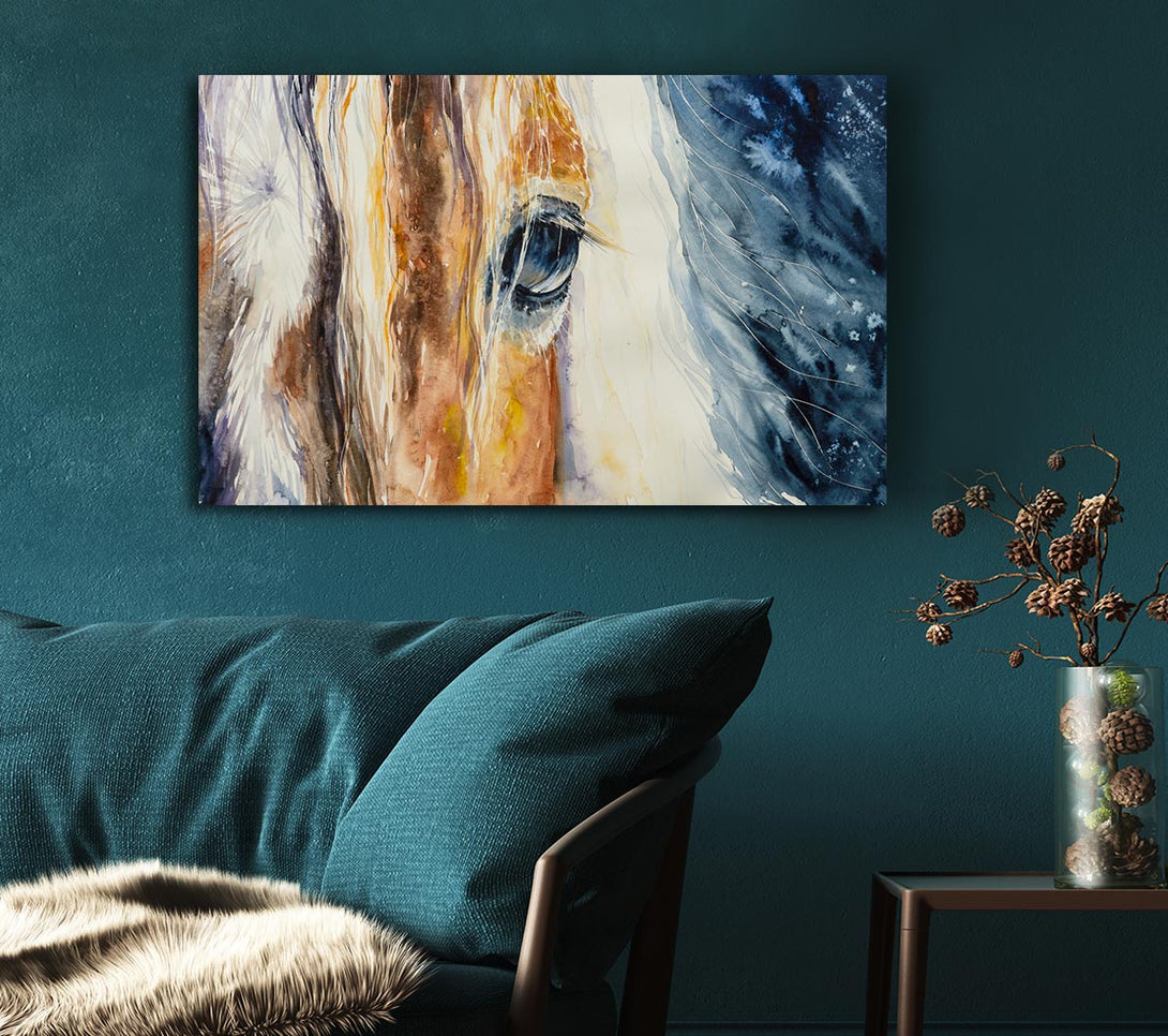 Picture of Deep Into Horses Eye Canvas Print Wall Art