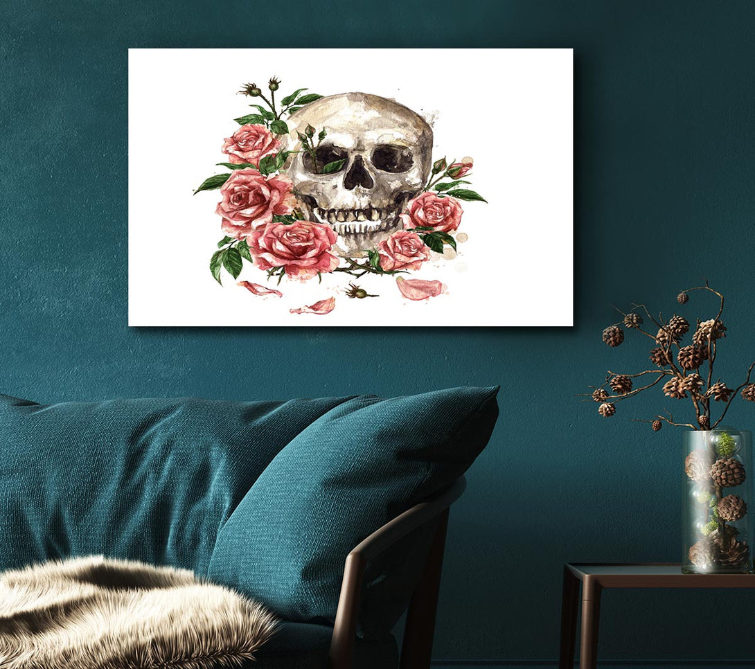 Picture of The Floral Skull Canvas Print Wall Art