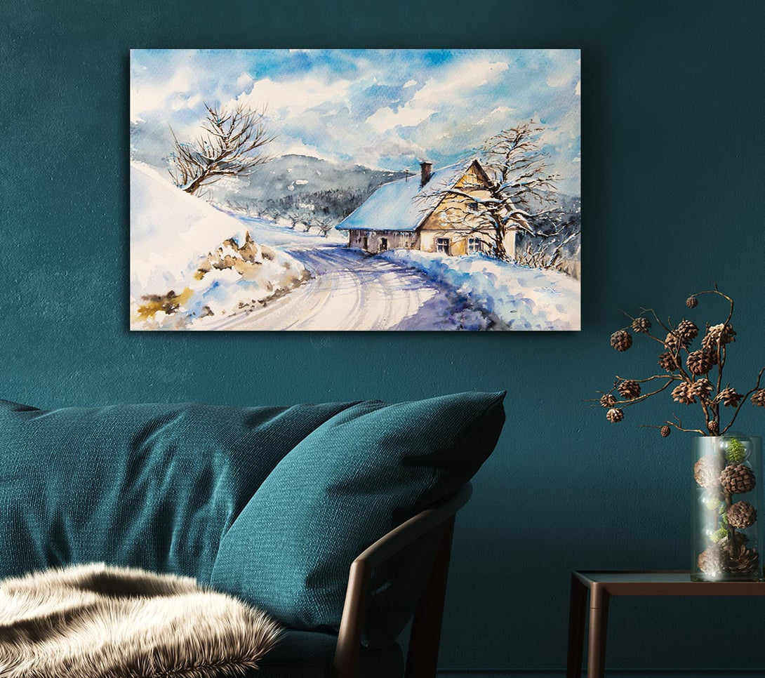 Picture of The Winter Retreat Canvas Print Wall Art